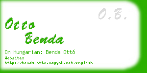 otto benda business card
