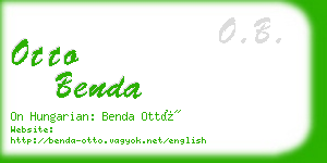 otto benda business card